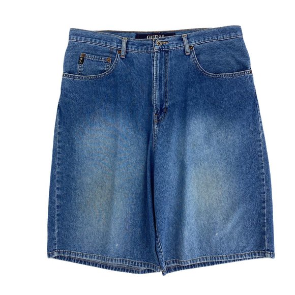 VTG RARE GUESS Black Patch Logo Denim Jeans - Picture 2 of 15